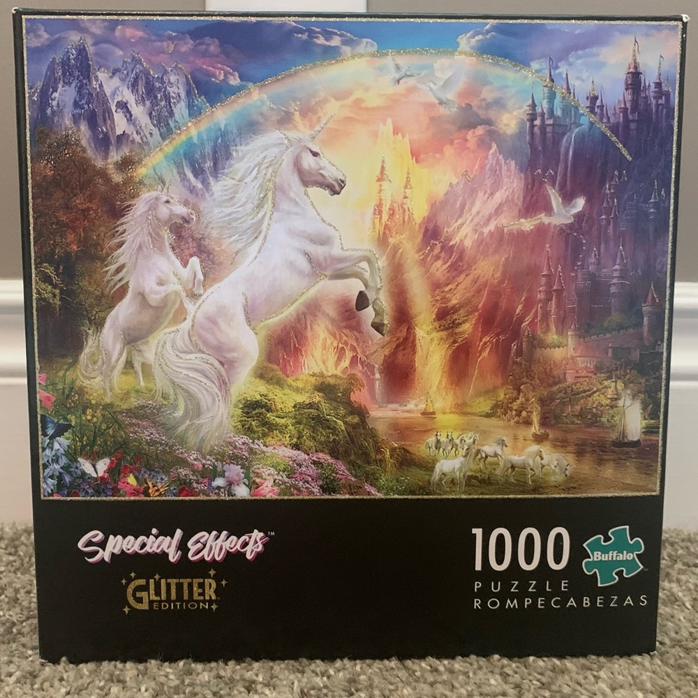 Jigsaw Puzzle 1000 Buffalo Unicorn Glitter